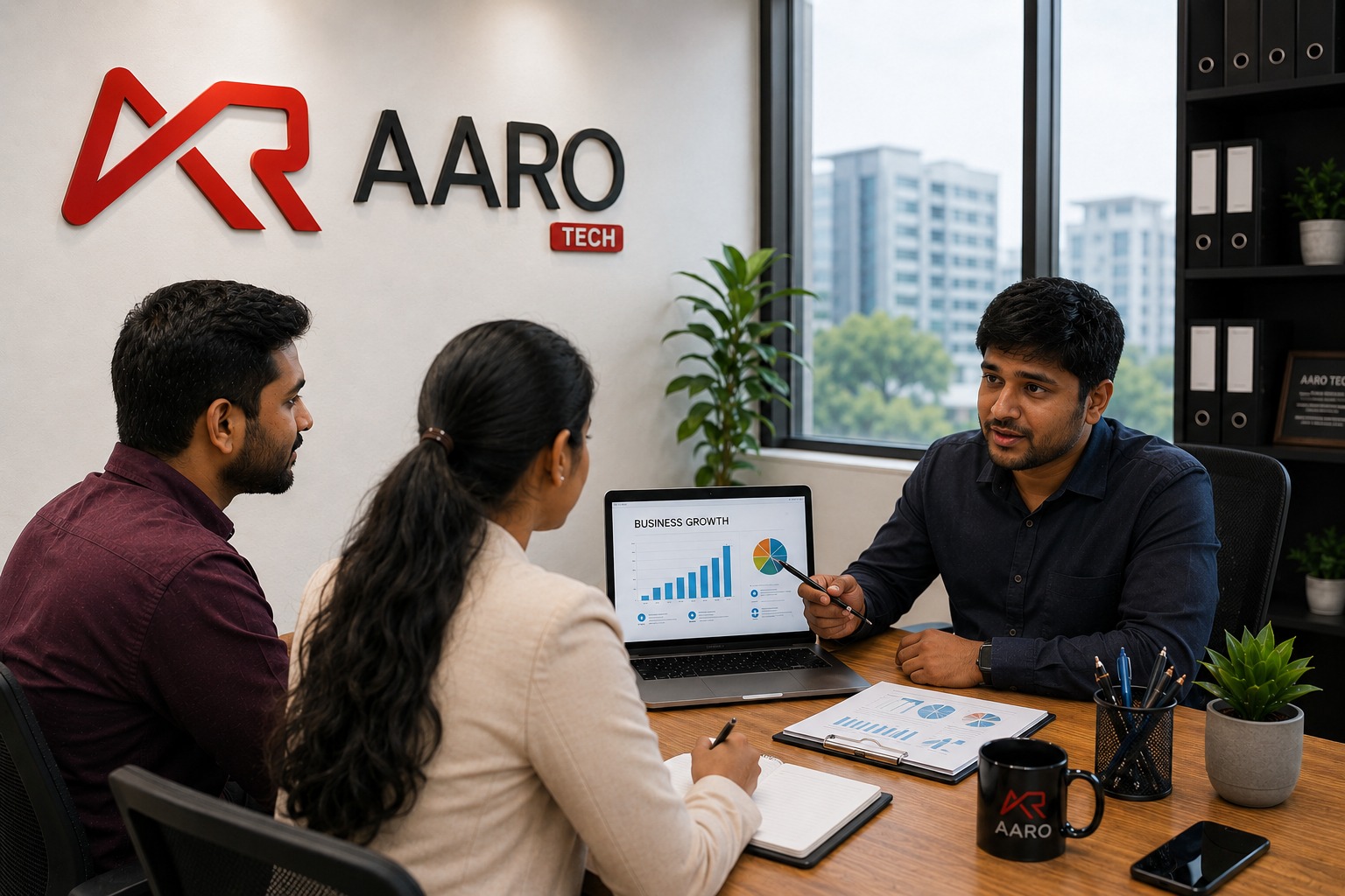 Aarotech office and team working